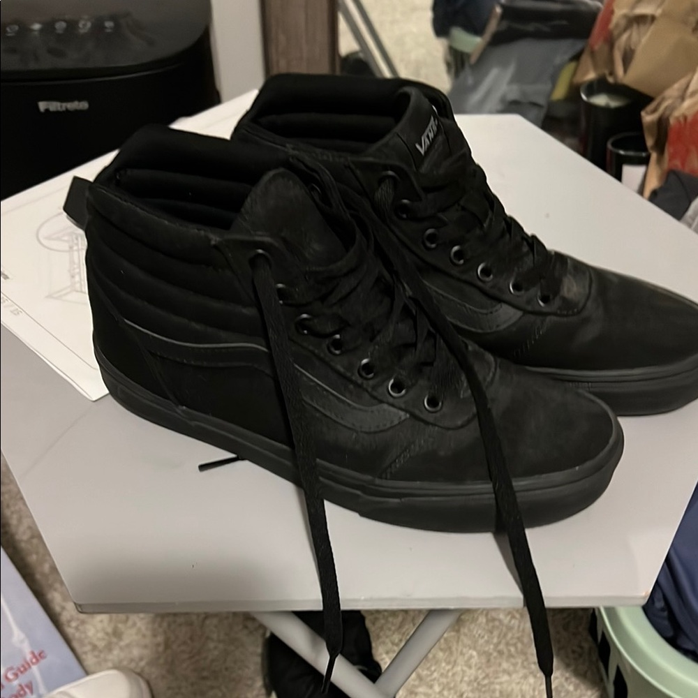 Vans Black High-Top Sneakers with Canvas Upper